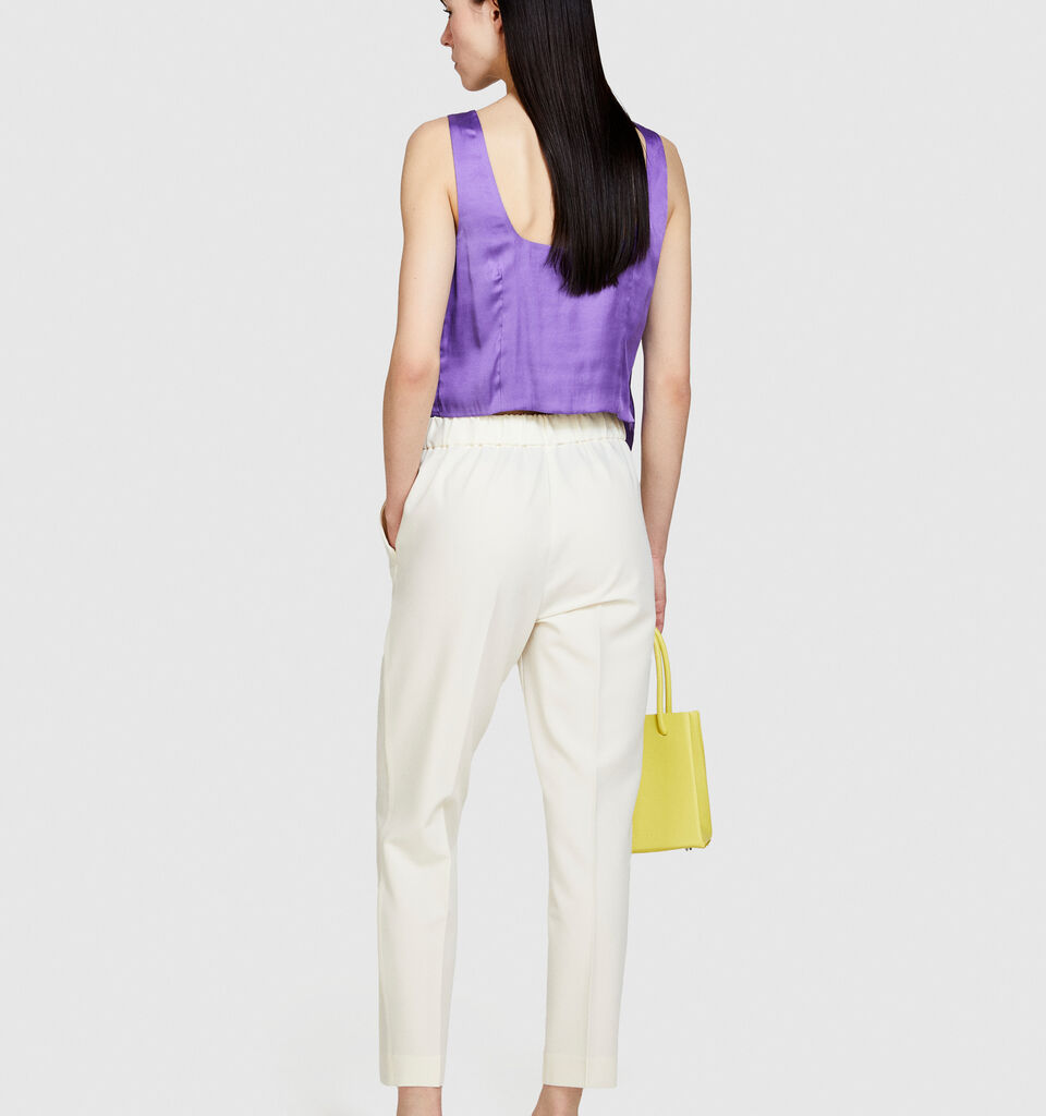 Solid color joggers - women's joggers - Creamy White | Sisley image number 3